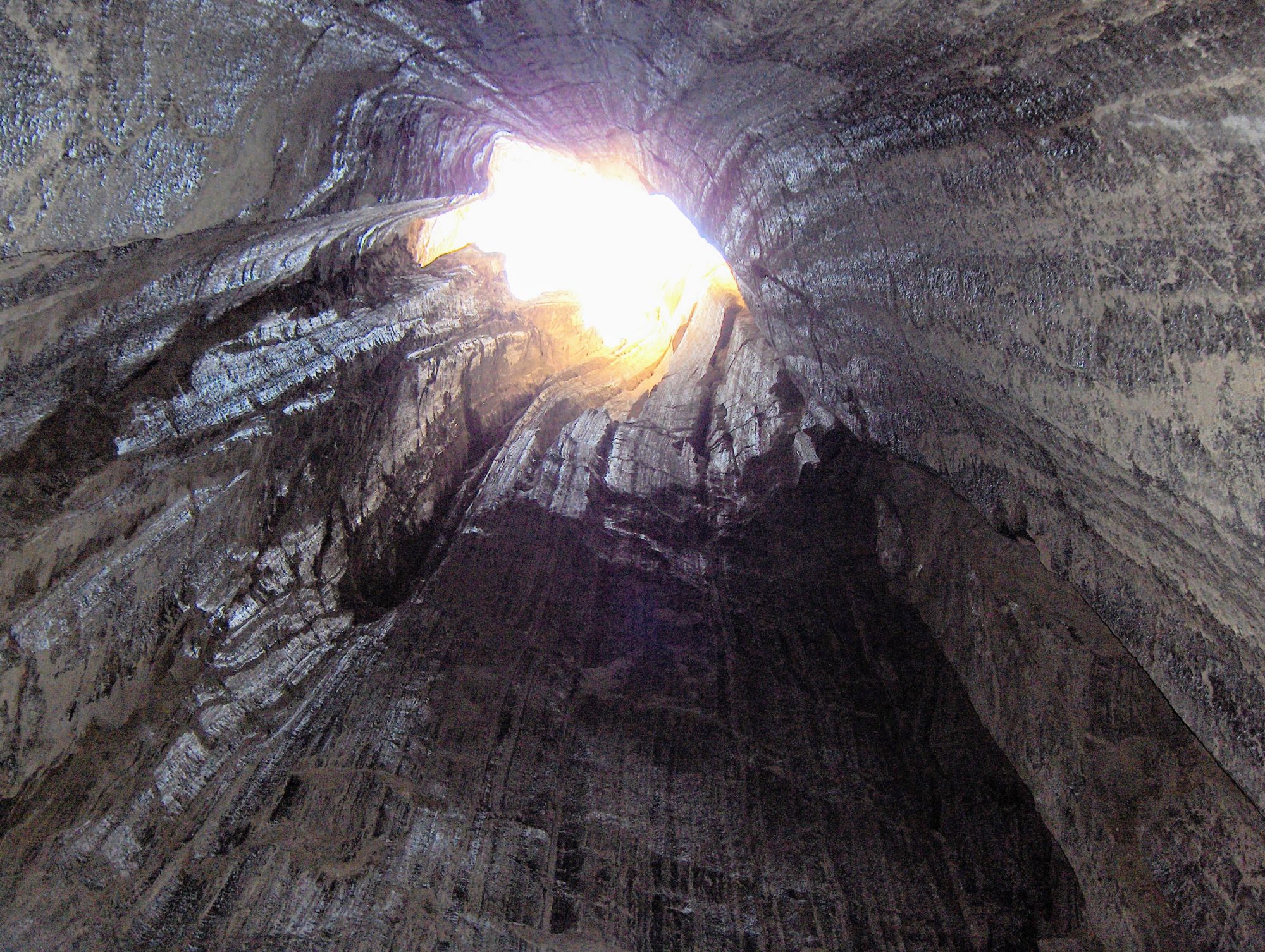 Inside one of the salt caves of Mount Sodom, by the Dead Sea